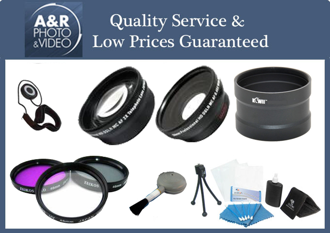 2X Telephoto 0.45X Wide angle Lens Kit + 3 Filters For Sony RX100 II III IV V VI