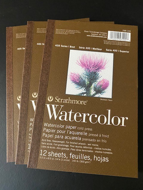 Strathmore  Watercolor Paper Pad 5.5"X8.5"-12 Sheets (3Pk)