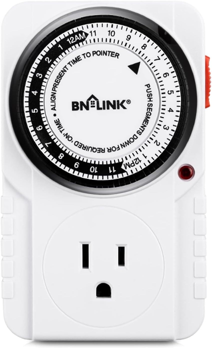 24 Hour Plug-in Mechanical Timer for Efficient Appliance Automation – Listed