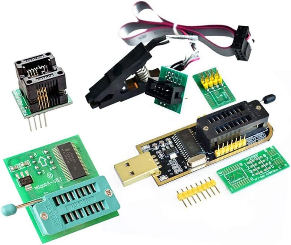 Efficient CH341A USB Programmer & SOIC8 Clip for In-Circuit EEPROM Programming