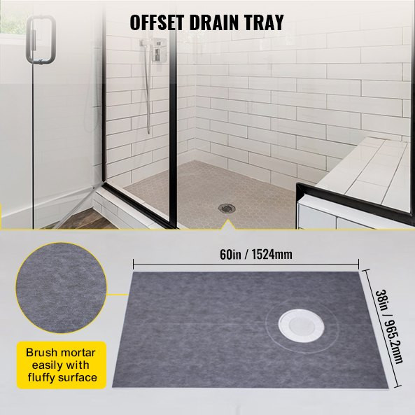 Shower Curb Kit, Shower Pan Slope Sticks Fit for Bathro
