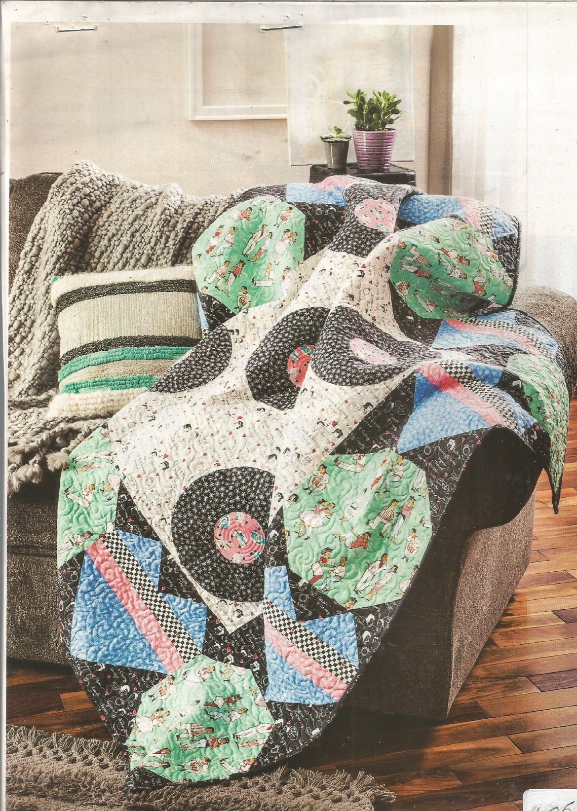 E0336 DATES & DRIVE-INS  QUILT PATTERN/INSTRUCTIONS