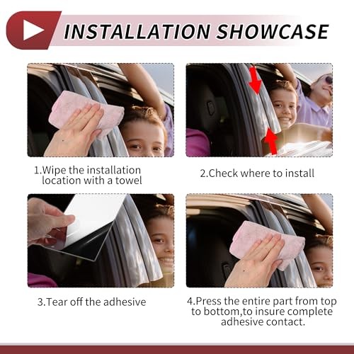 8 Pcs Door Pillar Window Trim for Ford Flex 2009-2015 Front Rear Left Right