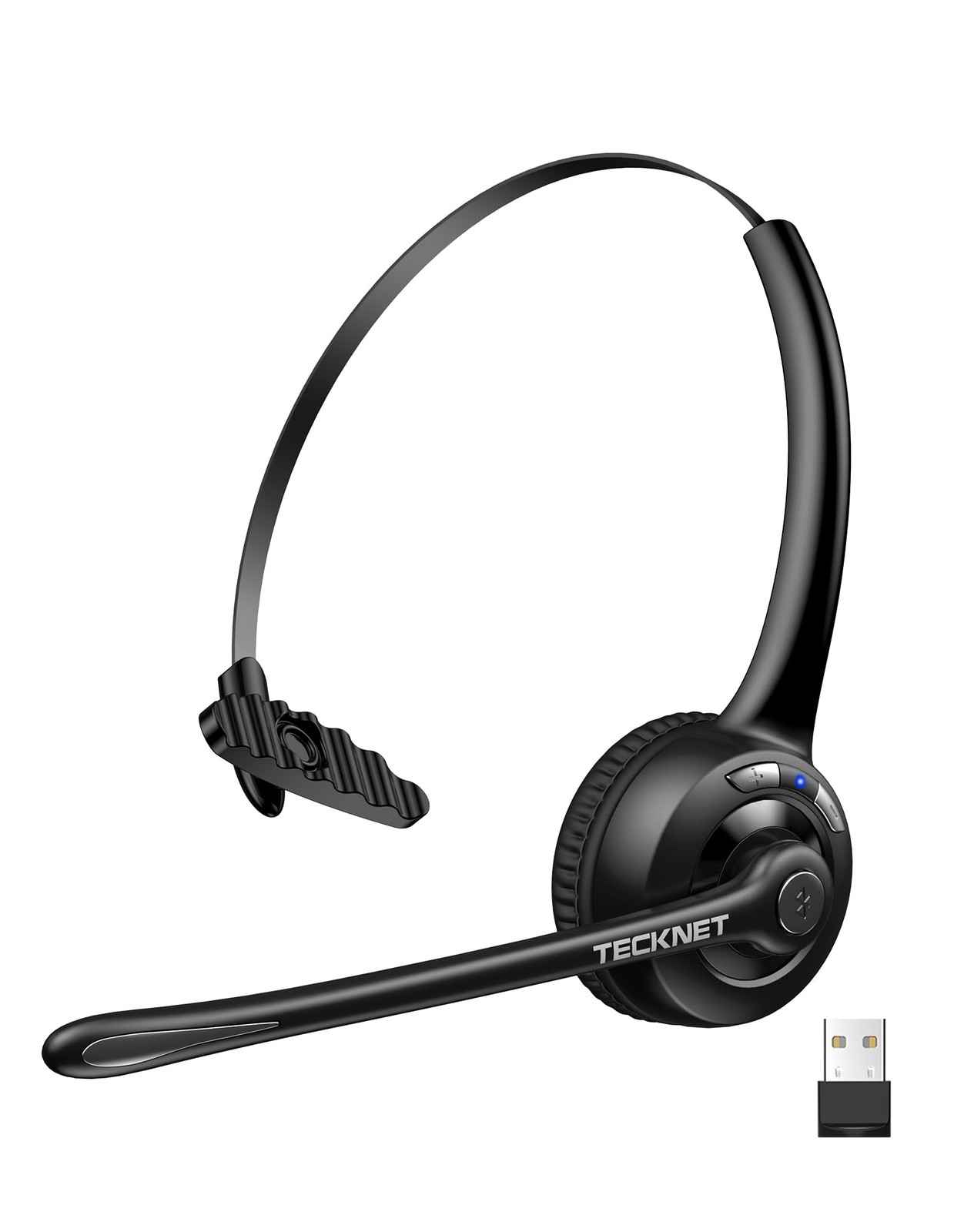 Wireless Headset (USB Dongle), Bluetooth Headphones with Noise Cancelling Mic...