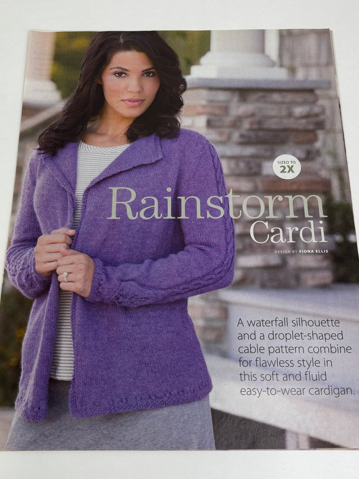 Rainstorm Cardi Knitting Pattern Magazine Pages