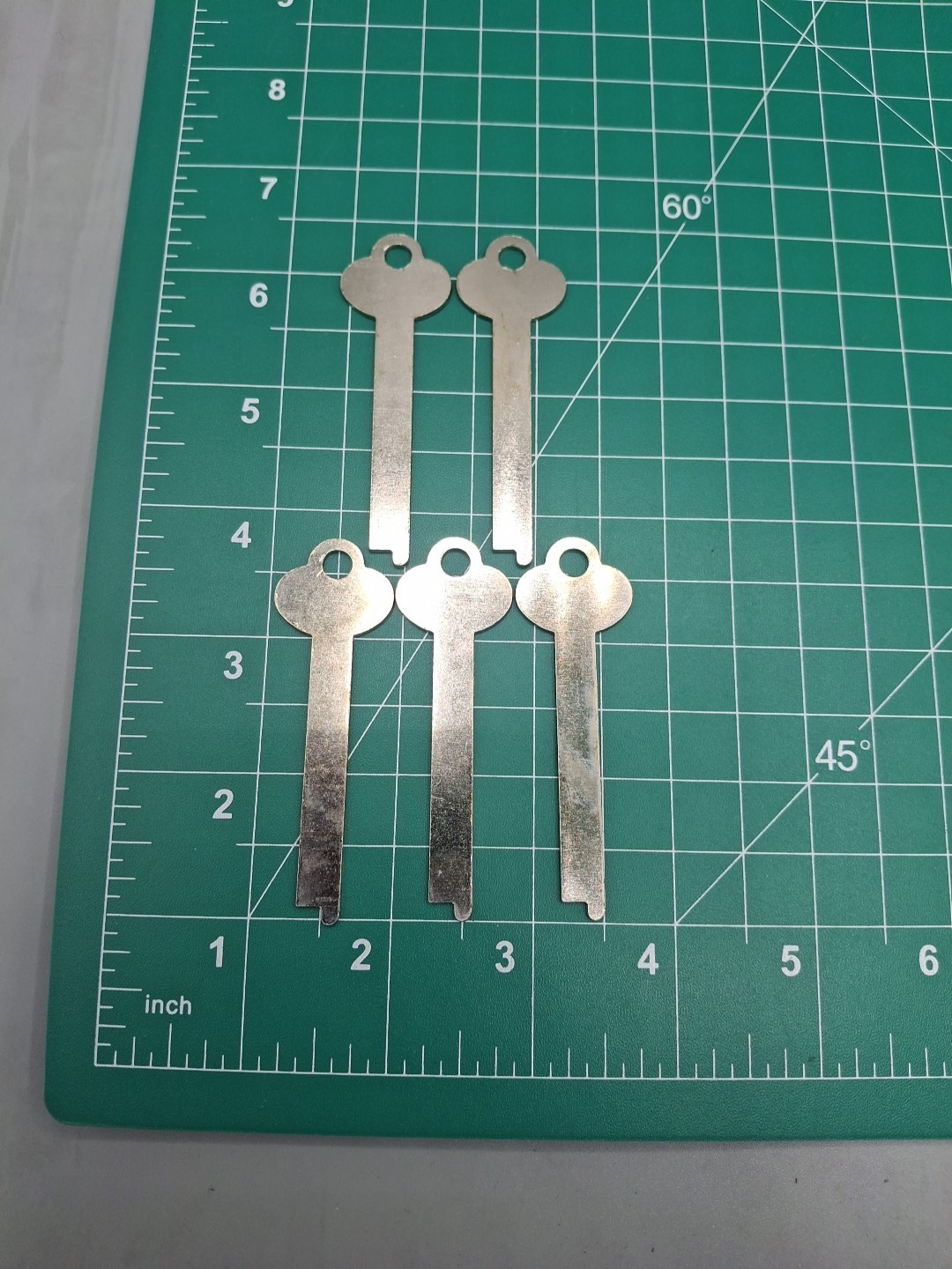 Lot of 5 Ilco Aftermarket 1221AL J  Flat Steel Key Blanks  - Locksmith