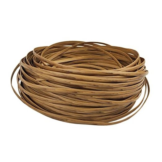 Feyart 40m/131ft 7mm Light Wood Wicker Repair Kit, PE 131 Feet Light Wood Grain