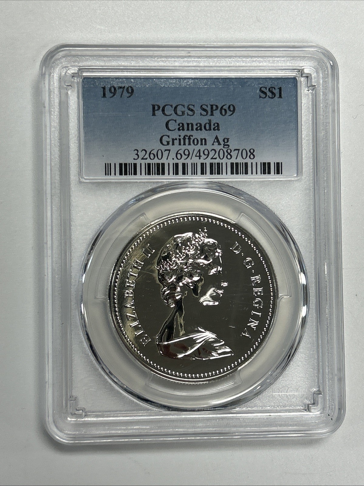 1979 Canada $1 Griffon Silver Dollar PCGS SP69.