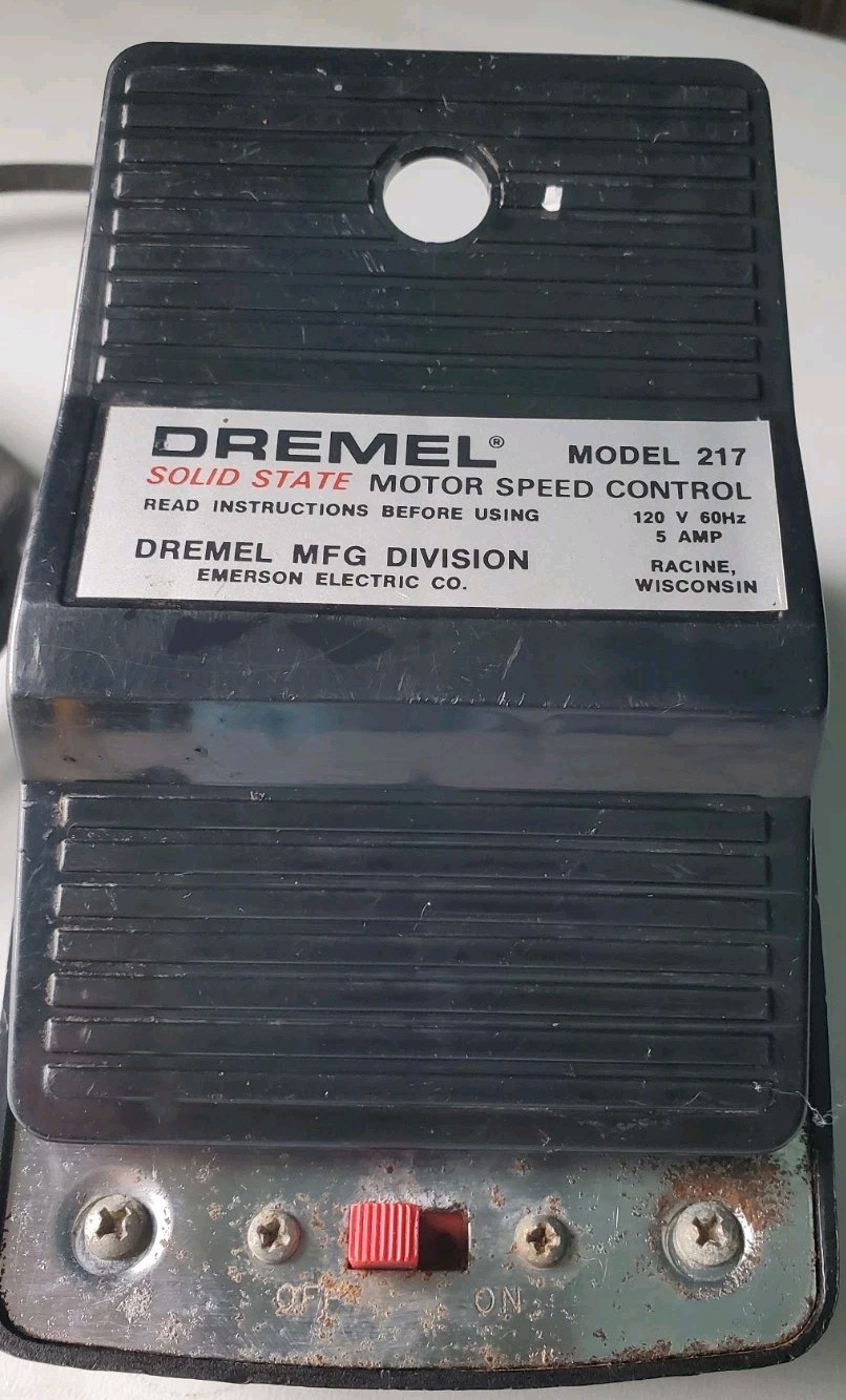 Dremel 217 Solid State Motor Speed Control 120V 60Hz AC, 5A Chassis Tested Works