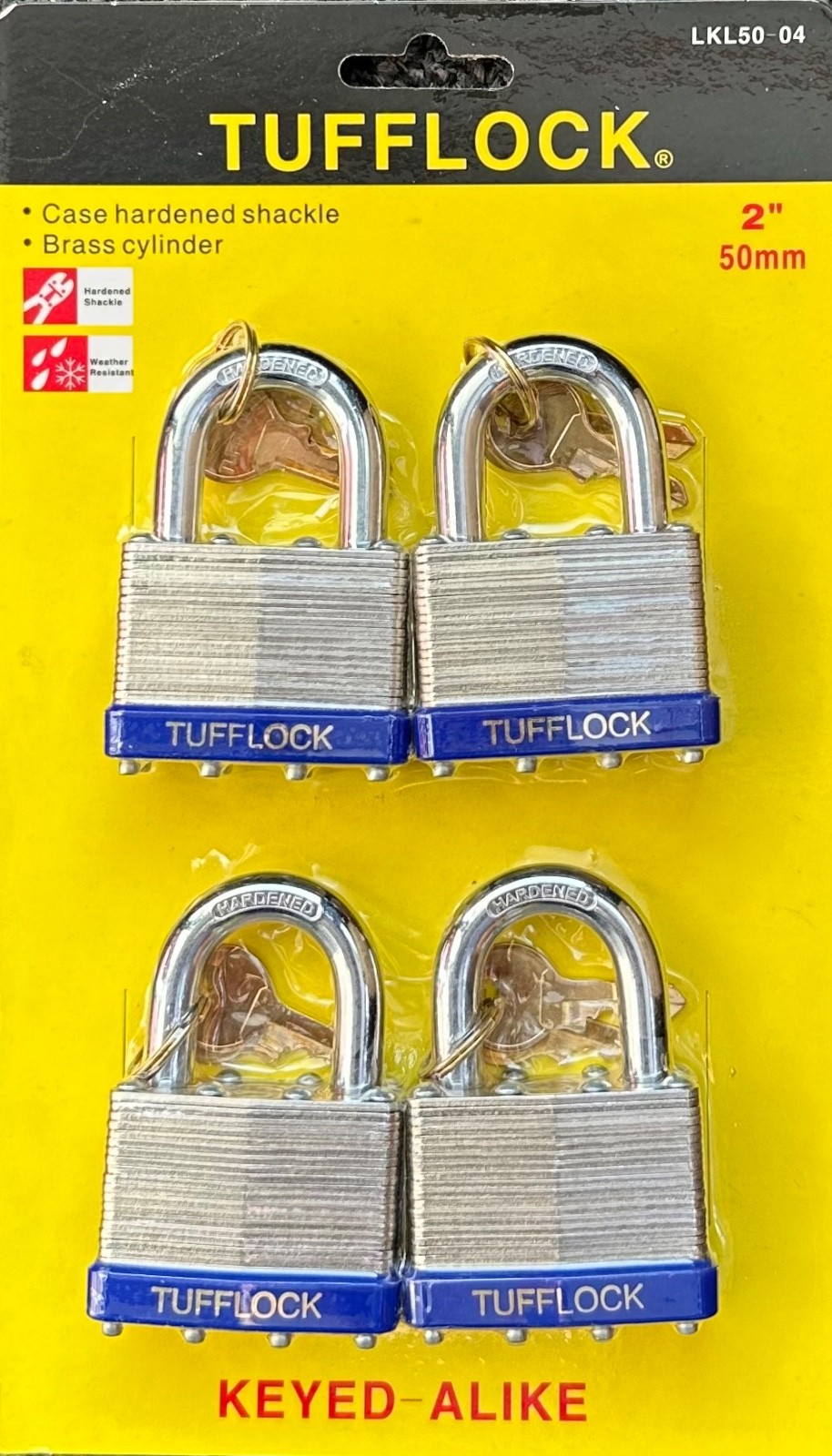 50mm 2inch Laminated Pad Locks Keyed the Same Alike