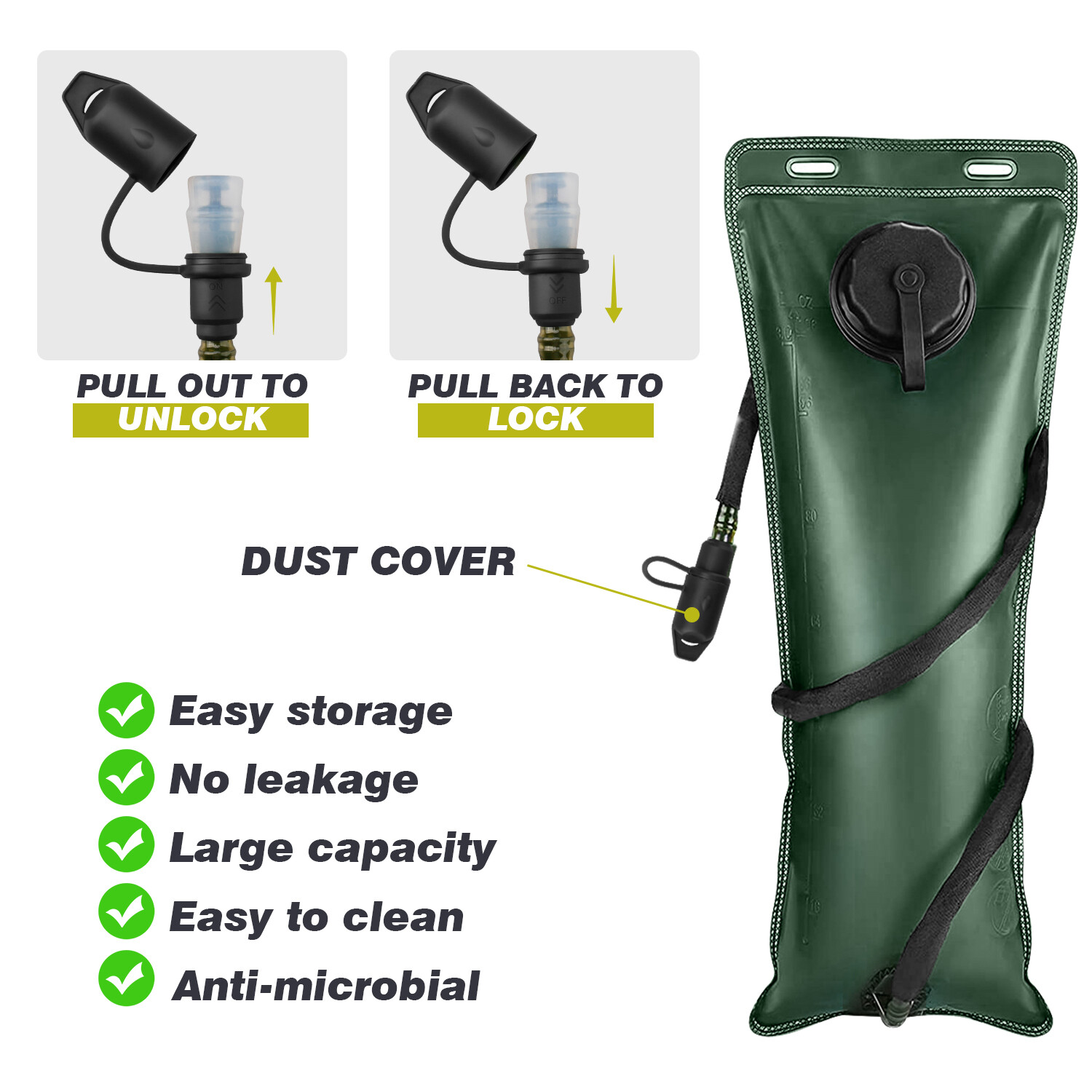 Camping Hydration Backpack, Lightweight Water Backpack with 3L Water Bladder Bag