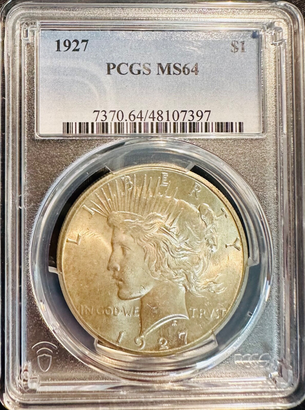1927 Peace Silver Dollar PCGS MS 64 Beautiful Roll Fresh Fully Struck Gem