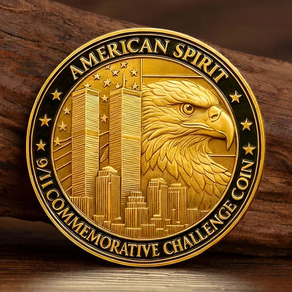 We Will Never Forget September 11, 2001 Attacks Commemorative Challenge Coin