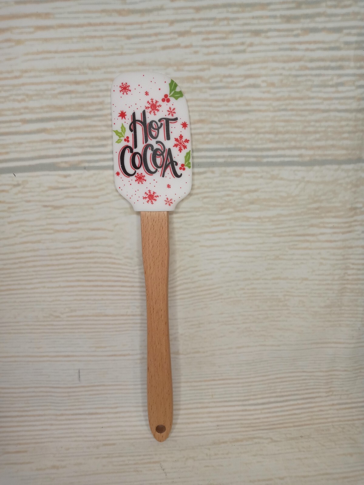 New! "Hot Cocoa" Silicon Spatula Kitchen Bake Scraper Winter Christmas Chocolate
