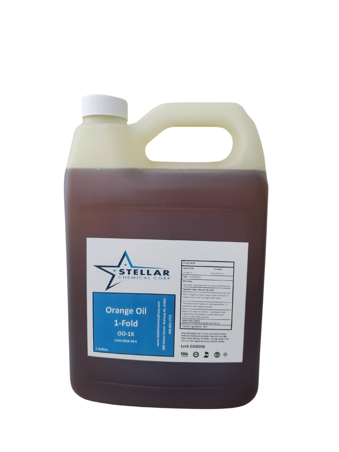 Natural Orange Oil 1-Fold 2 Gallons Essential Oil