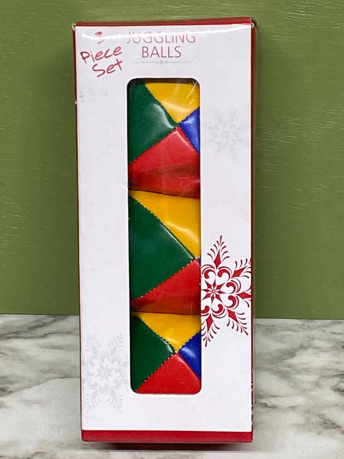 3 Multi-Colored Juggling Balls New in Box Light weight