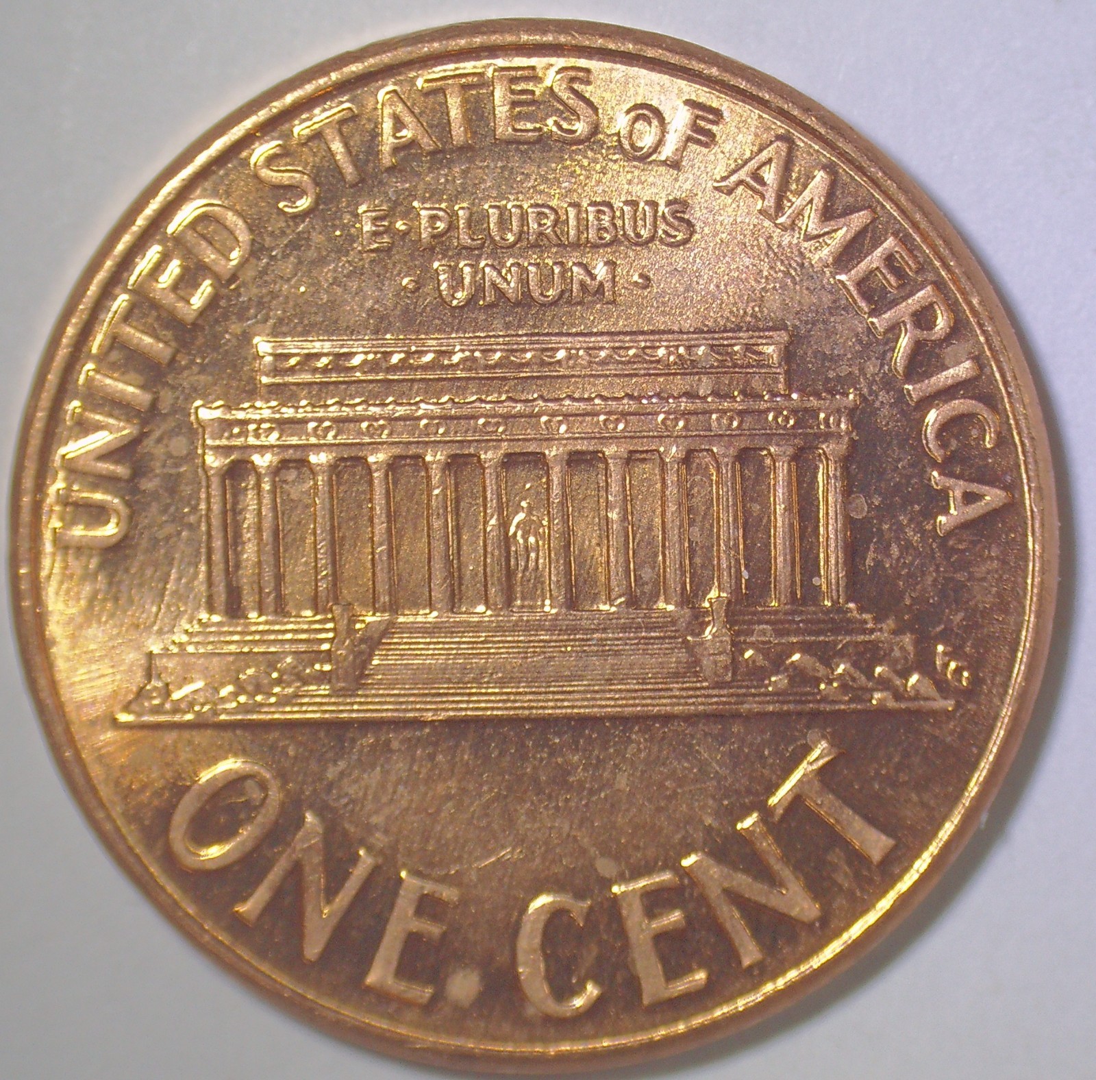 2007 P Lincoln Memorial Cent- Error- die gouges in columns