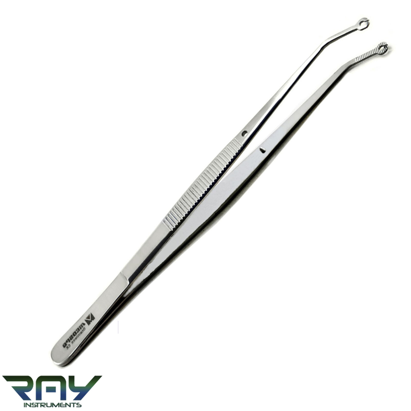 Dental Corn Suture Plier Angled Tissue Procedure Tweezer Eyelet Forceps 15.5 cm