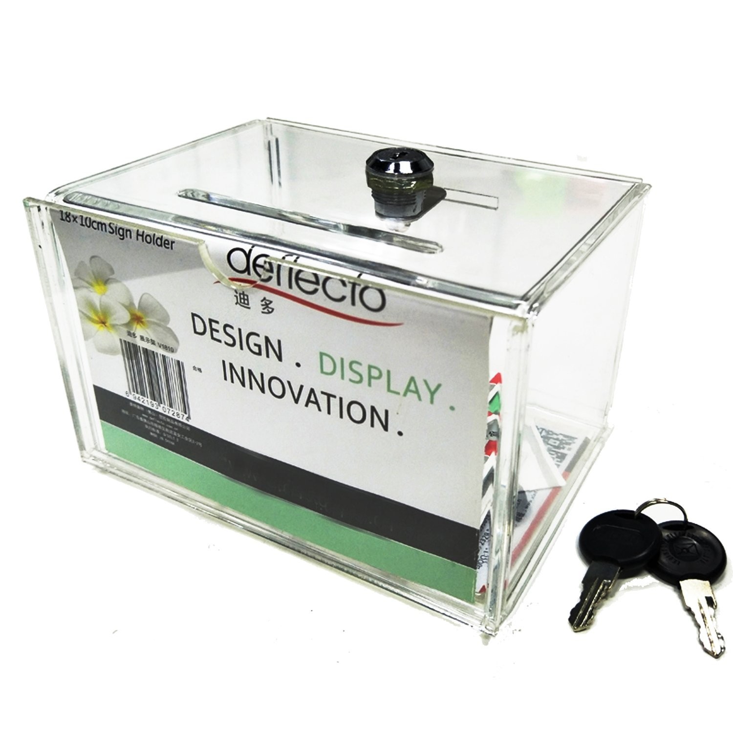 Acrylic Tips box, Ballot Box,Donation Collection Boxes with lock - safe and s...