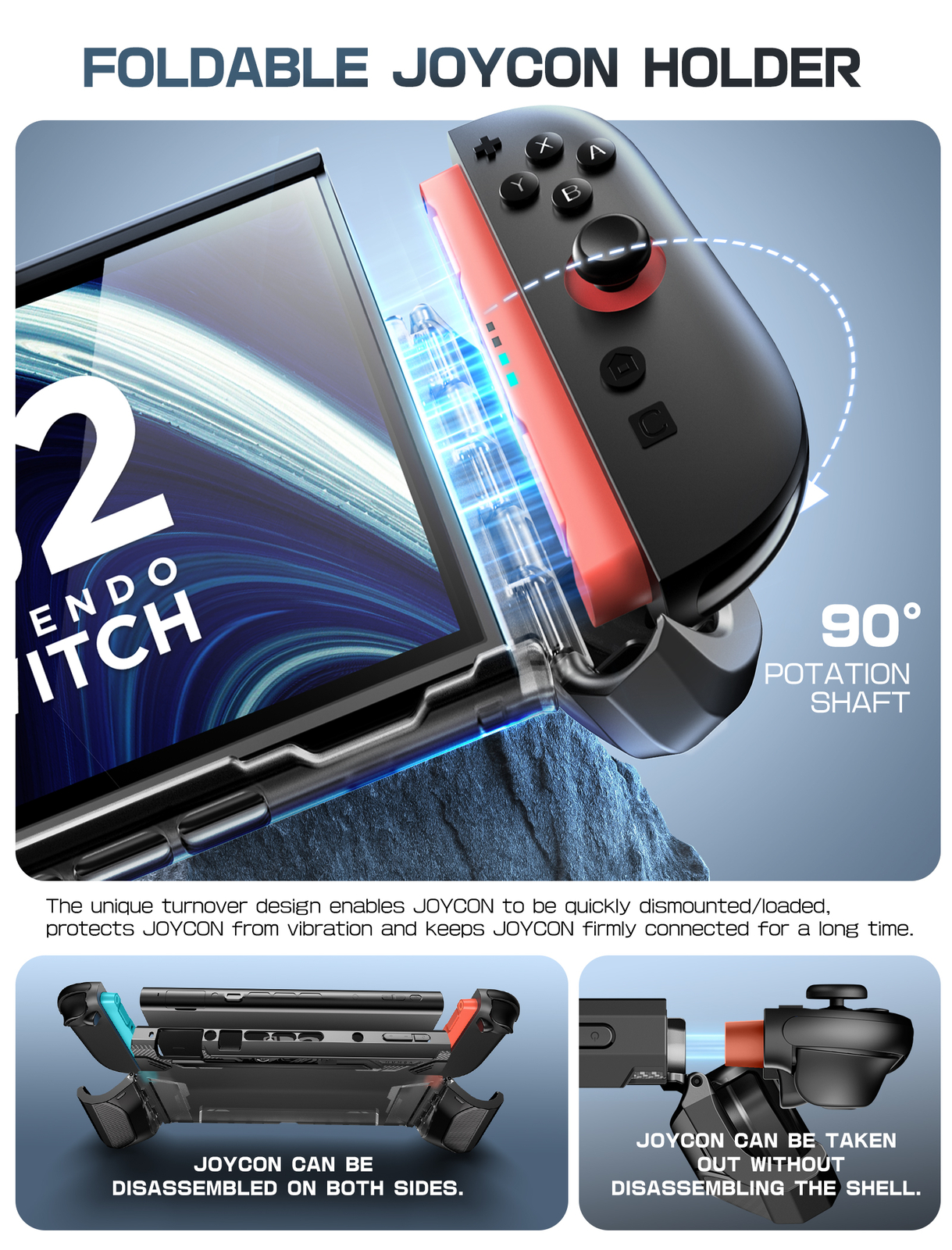 Mumba Full Protection Dockable Case For Nintendo Switch 2 (7.9") TPU Grip Cover