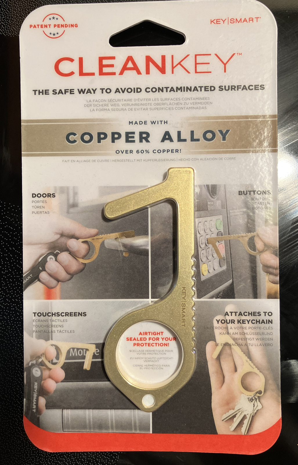 CLEAN KEY ANTIMICROBIAL COPPER ALLOY HAND TOOL-AVOID GERMS