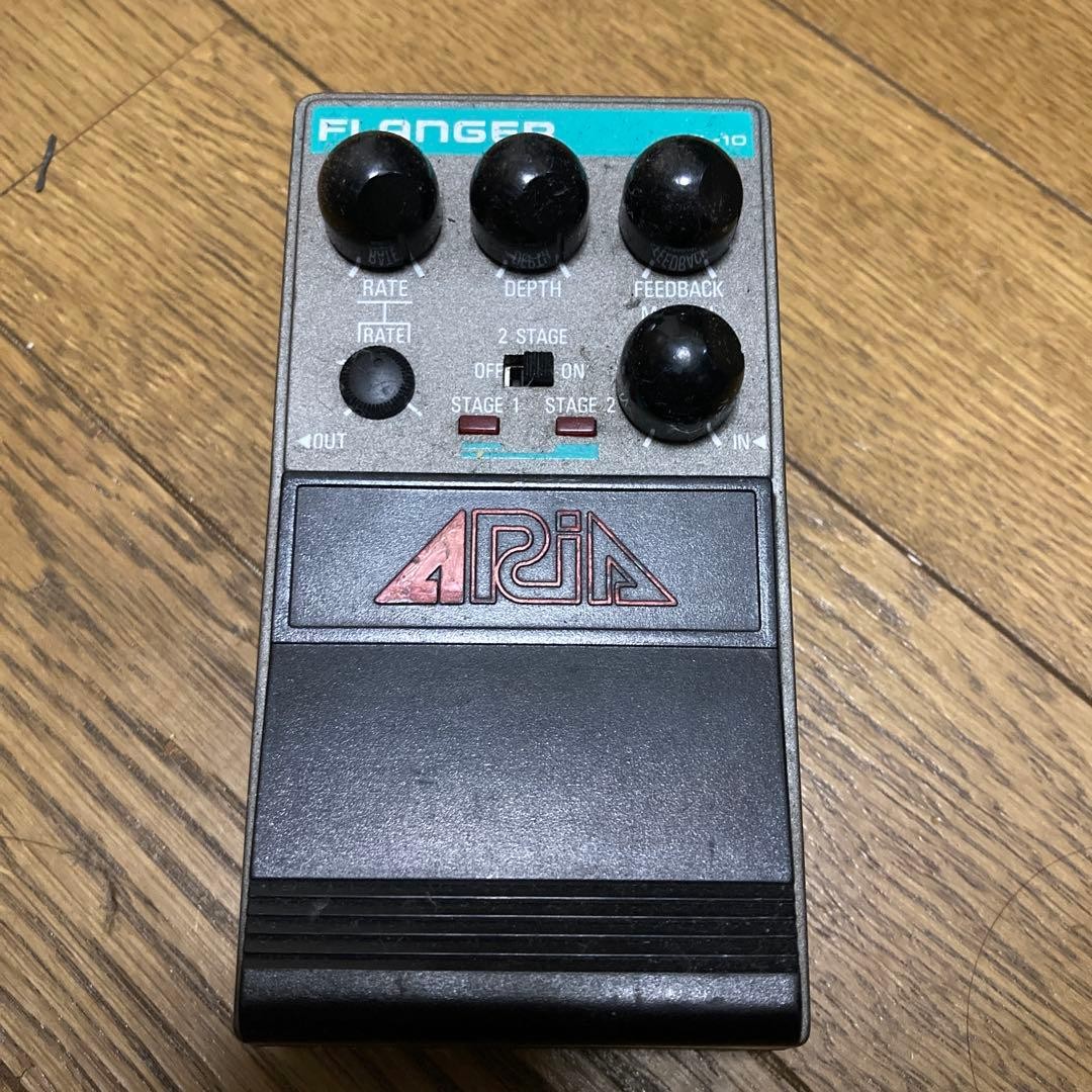Aria FL-10 Vintage Flanger Pedal Japan Used with Rate, Depth, Feedback Controls