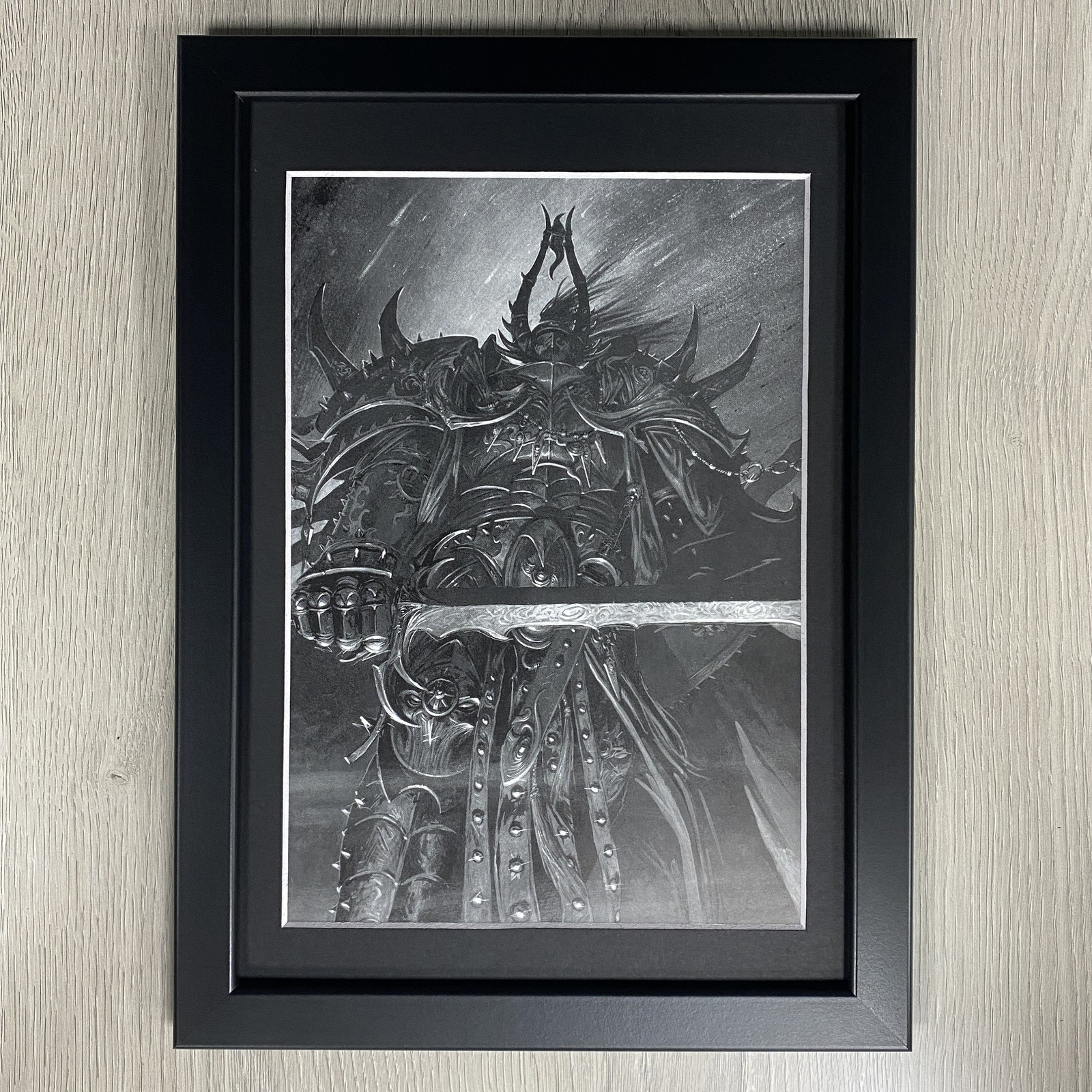 CHAOS CHOSEN FRAMED ART ADRIAN SMITH CHAOS WARRIORS OF CHAOS WARHAMMER 40K
