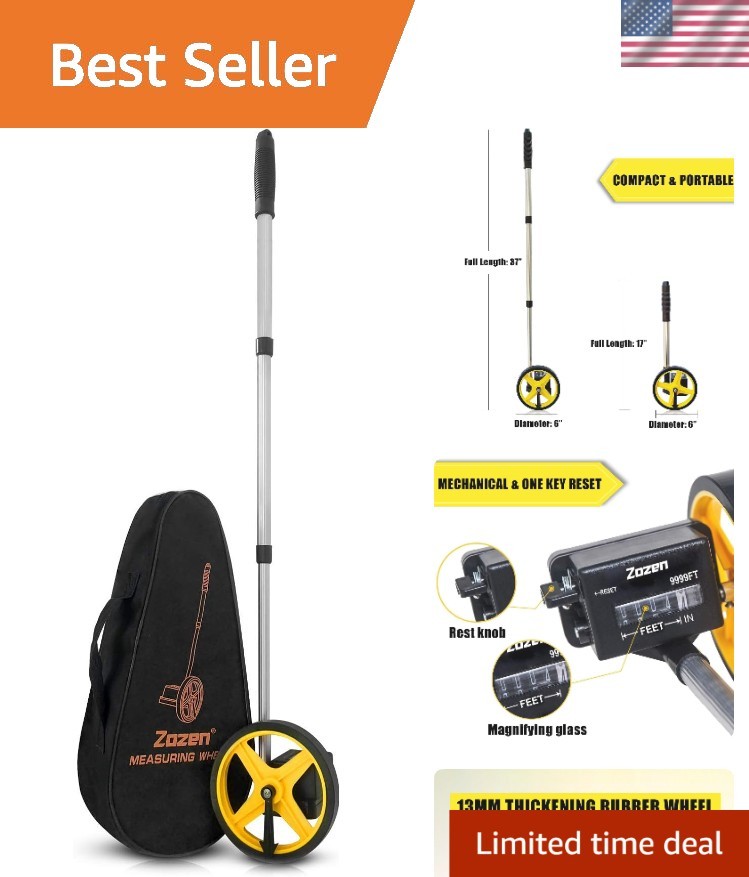 Portable 6-Inch Measuring Wheel with Carrying Bag - Perfect for Every Project