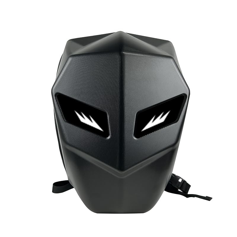 Motorcycle Backpack with LED Eyes, Waterproof Hard Shell Laptop Bag for Riding,