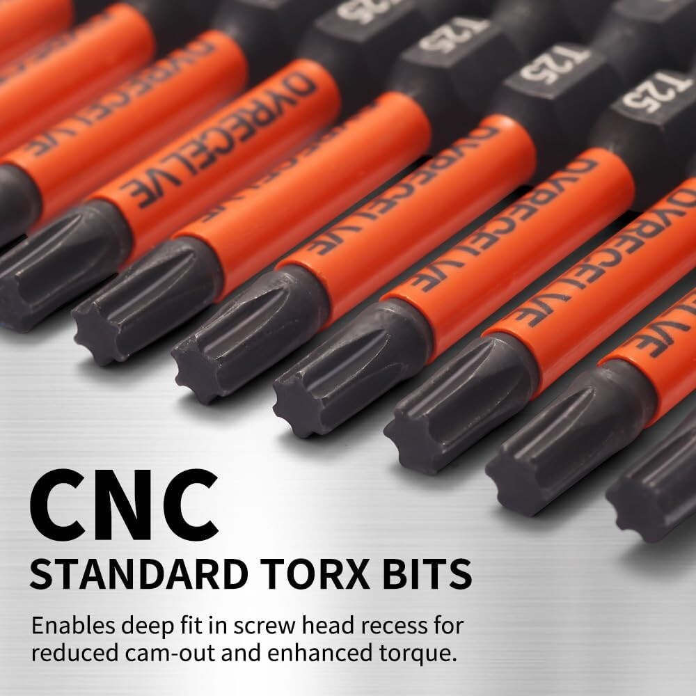 10-Pack T25 Torx Bits for Impact Driver Torx Bit Set 2''Long Profession Star Bit