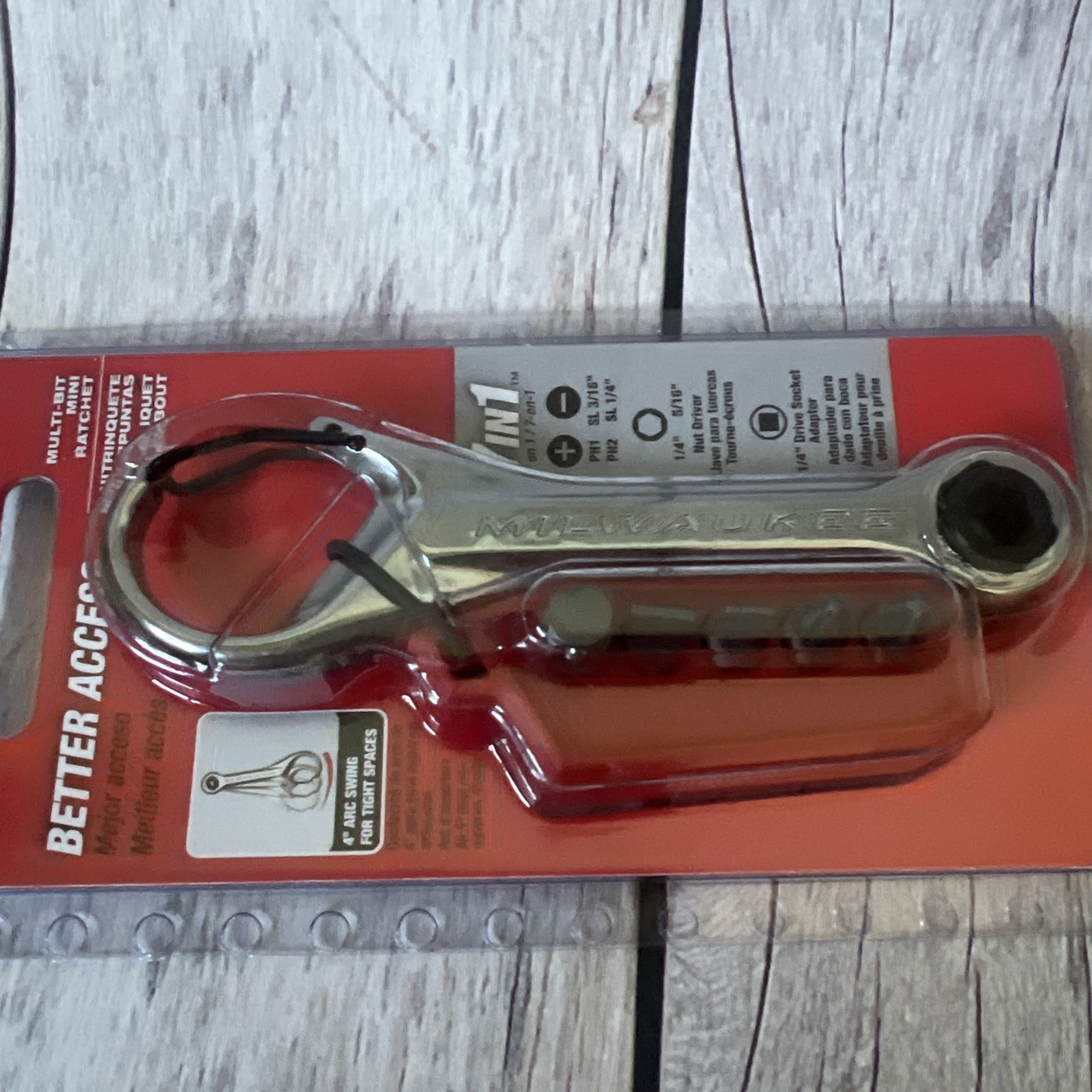 Milwaukee Tool 48-22-2950 7-In-1 Multi-Bit Mini Ratchet, Includes Bits, Compact
