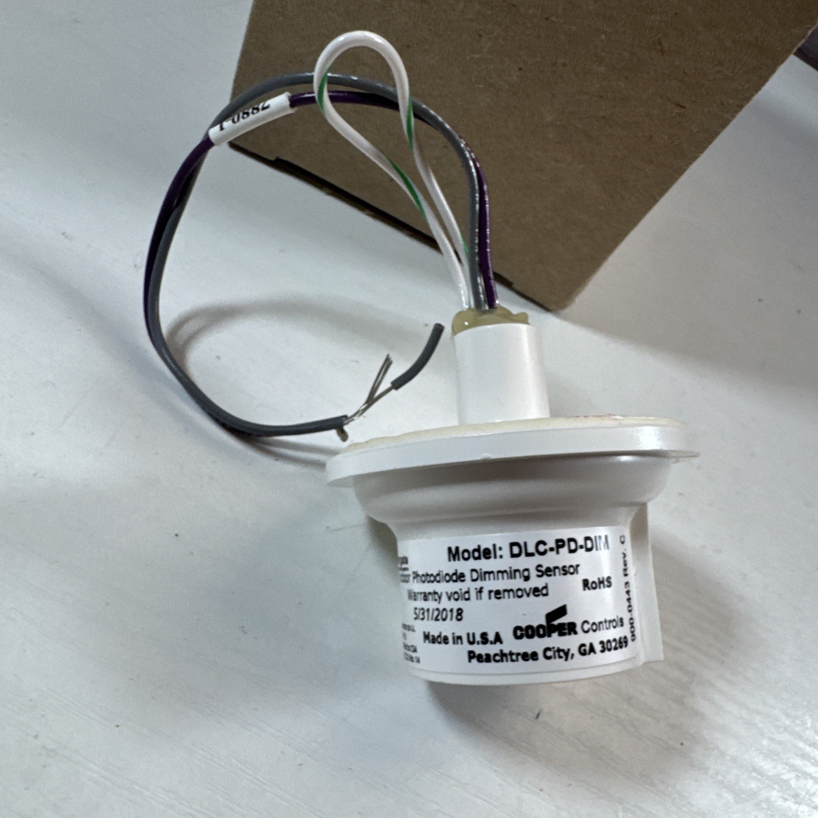 GREENGATE DLC-PD-DIM INDOOR DIMMING PHOTODIODE SENSOR, WHITE