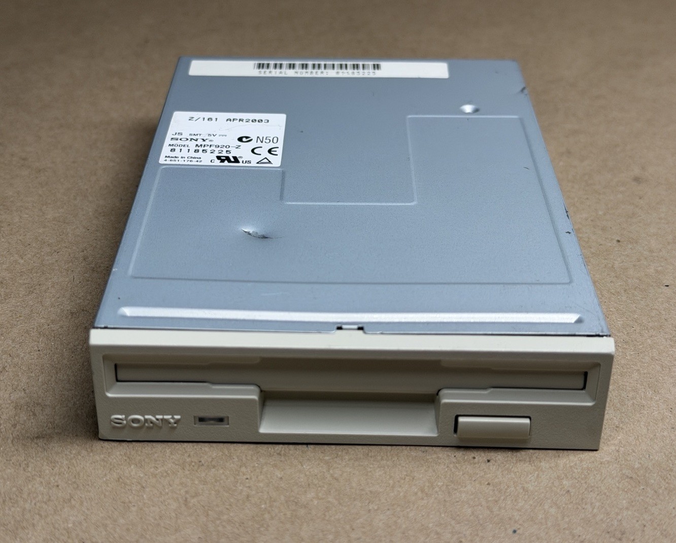 Sony MPF920-Z 1.44MB 3.5" Internal Floppy Disk Drive- Sony MPF920-Z 1.44MB Drive