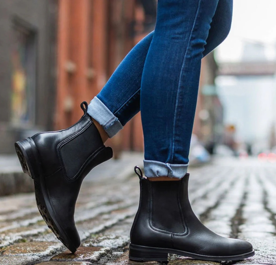 Thursday Duchess Chelsea Boots Black Coffee Handmade Leather Women's Size 8.5