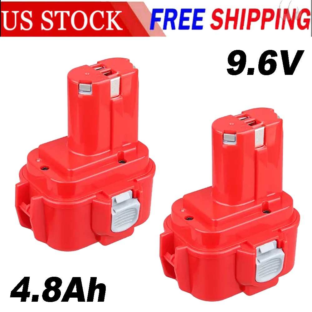 2X 9.6V 4.8Ah NI-MH Battery For Makita 9100 9120 9122 9133 9134 9135 6222D NEW