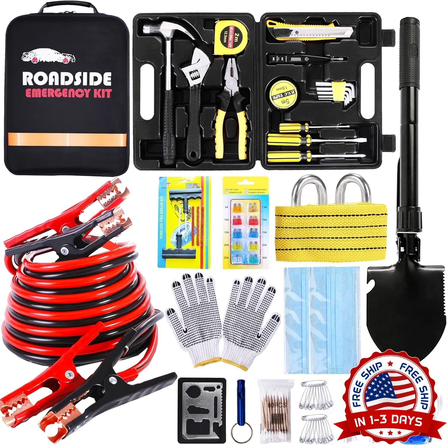 Kit De Emergencia Para Asistencia En Carretera De Seguridad Para Automóviles NEW