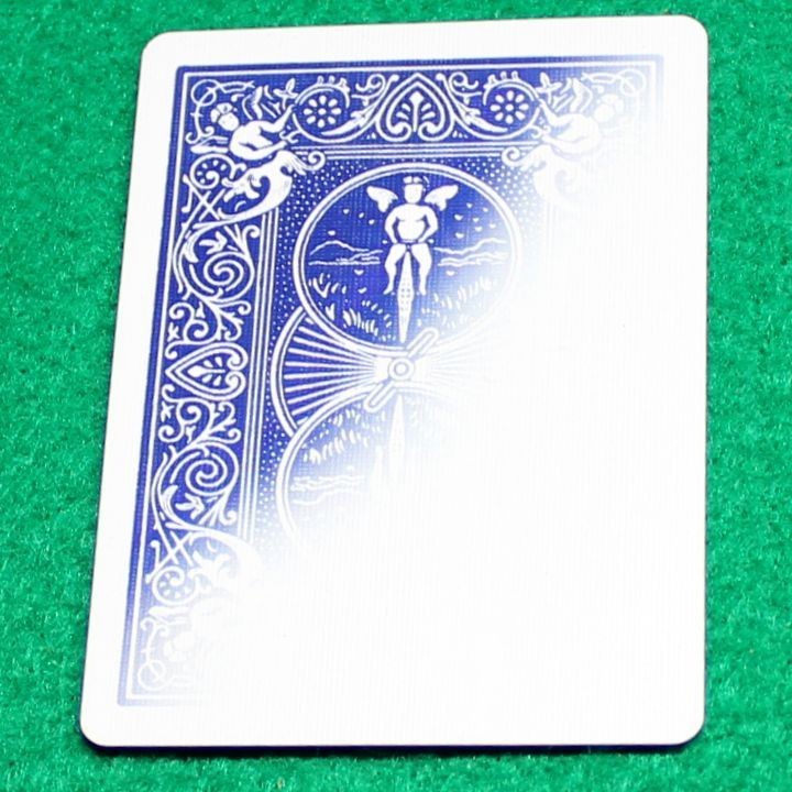 Blue Back Faded Blank, Half Diagonal, Bicycle Printed Gaff Card, Blue