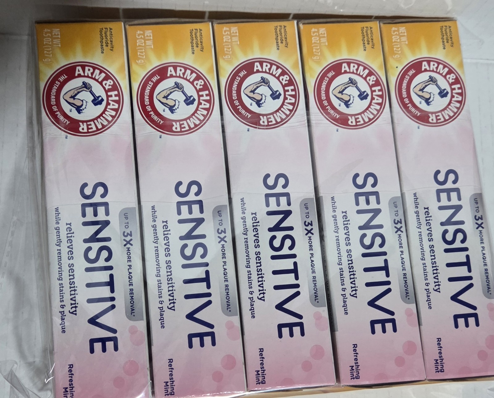 Arm & Hammer Sensitive Teeth & Gums Toothpaste 4.5 oz 5 Pack Exp 2028