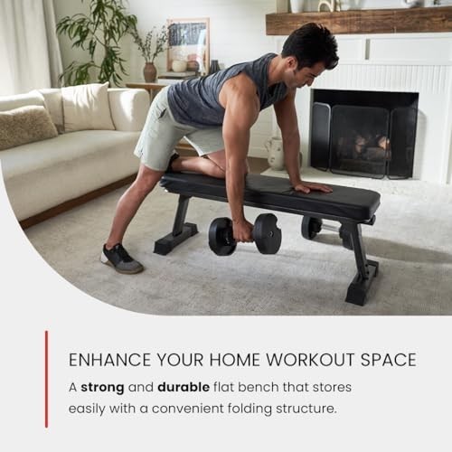 Gym Quality Foldable Flat Bench for Multi-Purpose Weight Training