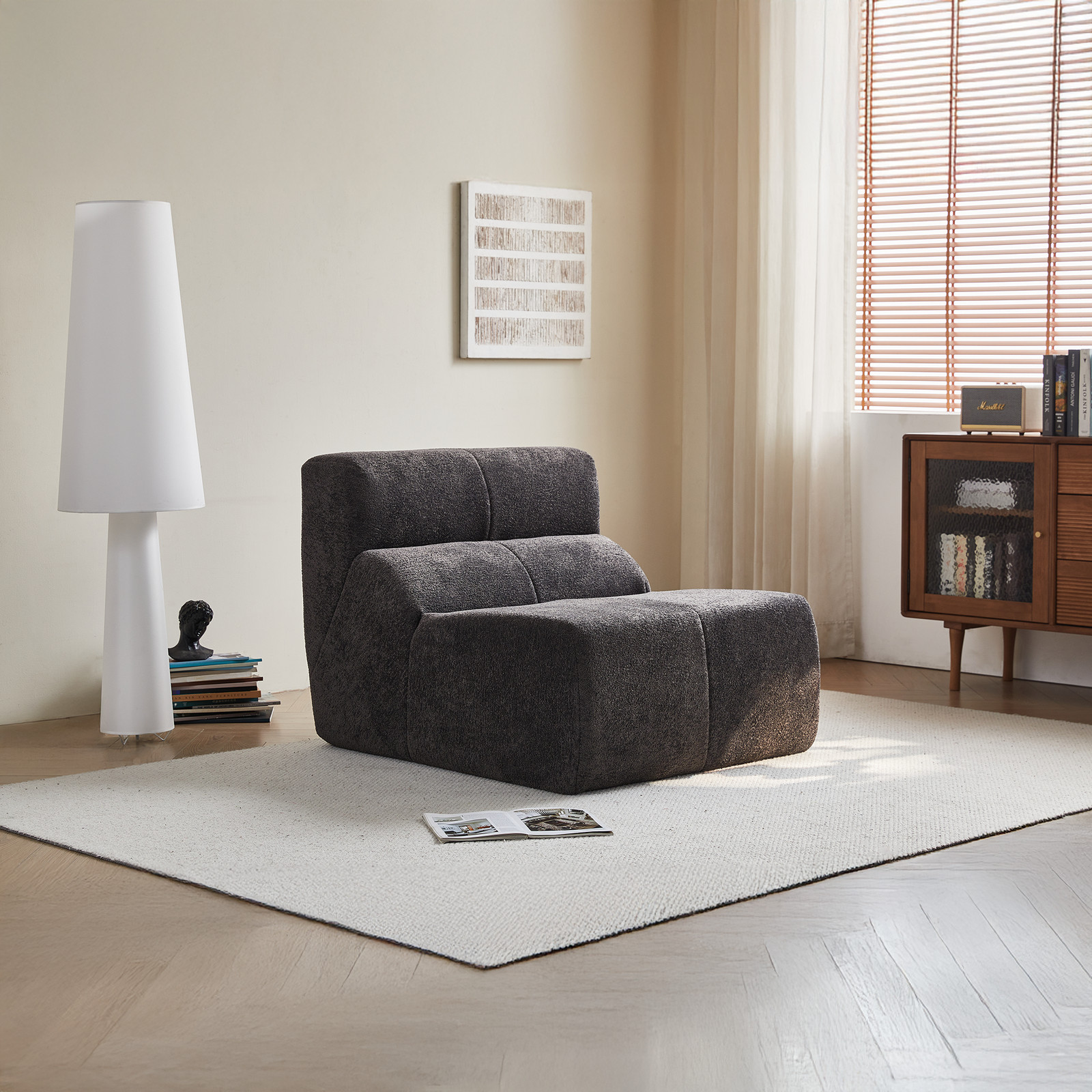 Luxury Cloud-Soft Velvet Single Sofa Chair,Soft compress Sofa Perfect for Livi