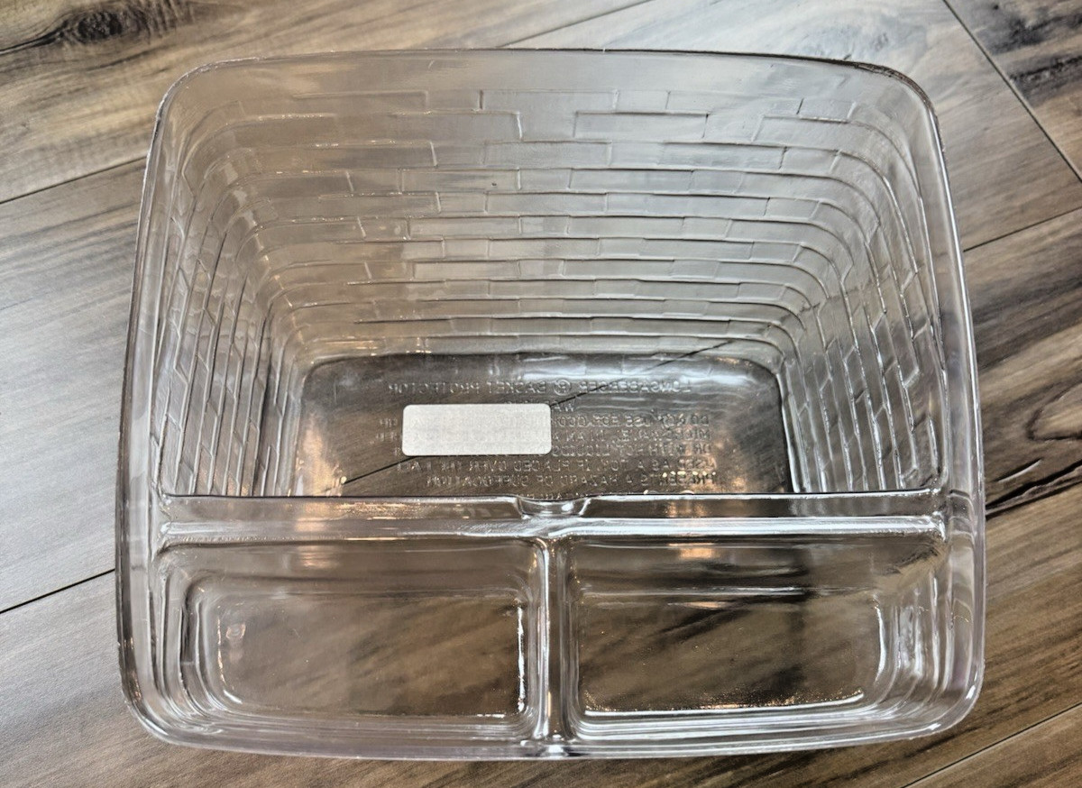 Longaberger 2001 Card Keeper Basket 3-Way Div Hard Plastic Protector #41131 NEW