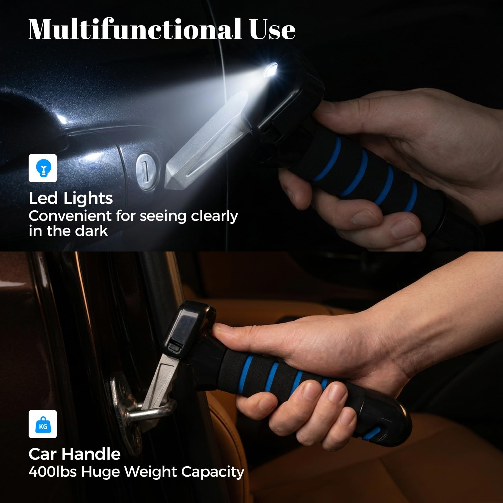 Tzuoen Car Door Handle for Elderly Mobility Assist Blue