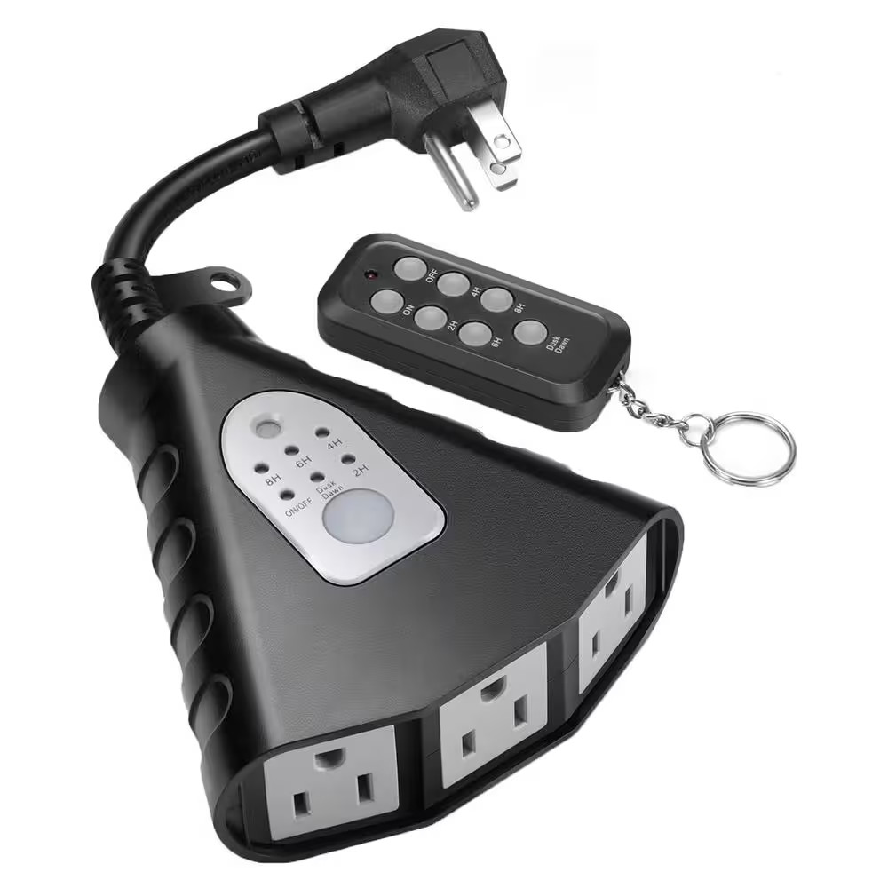 15 Amp 12V 480 Min. Waterproof Outdoor Countdown Light Timer with 100 Ft. Range