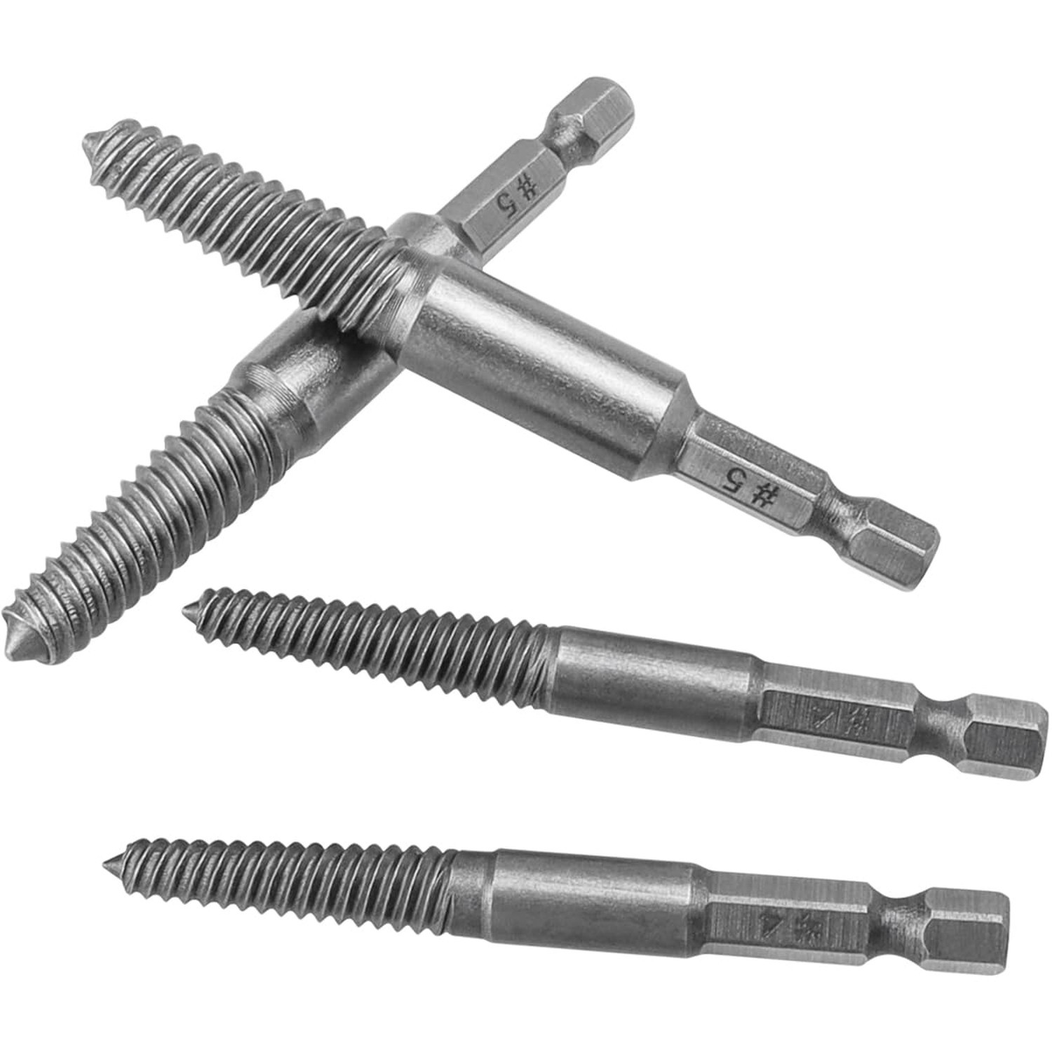 Wolfride 10Pcs Broken Screw Extractor Set, Stripped Screw Remover Drill Bit K...