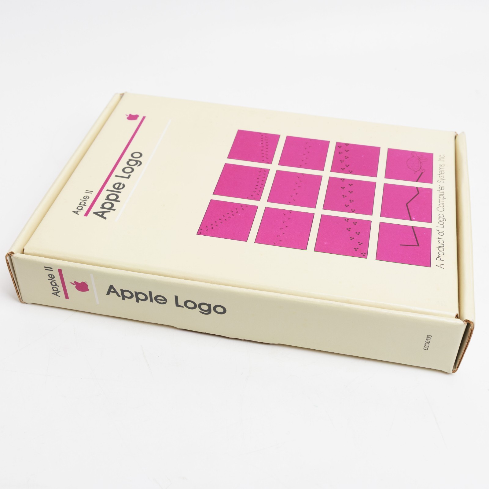 Vintage Apple Logo Diskware D2D0100 5.25” Floppy Disk Software w Manuals & Box