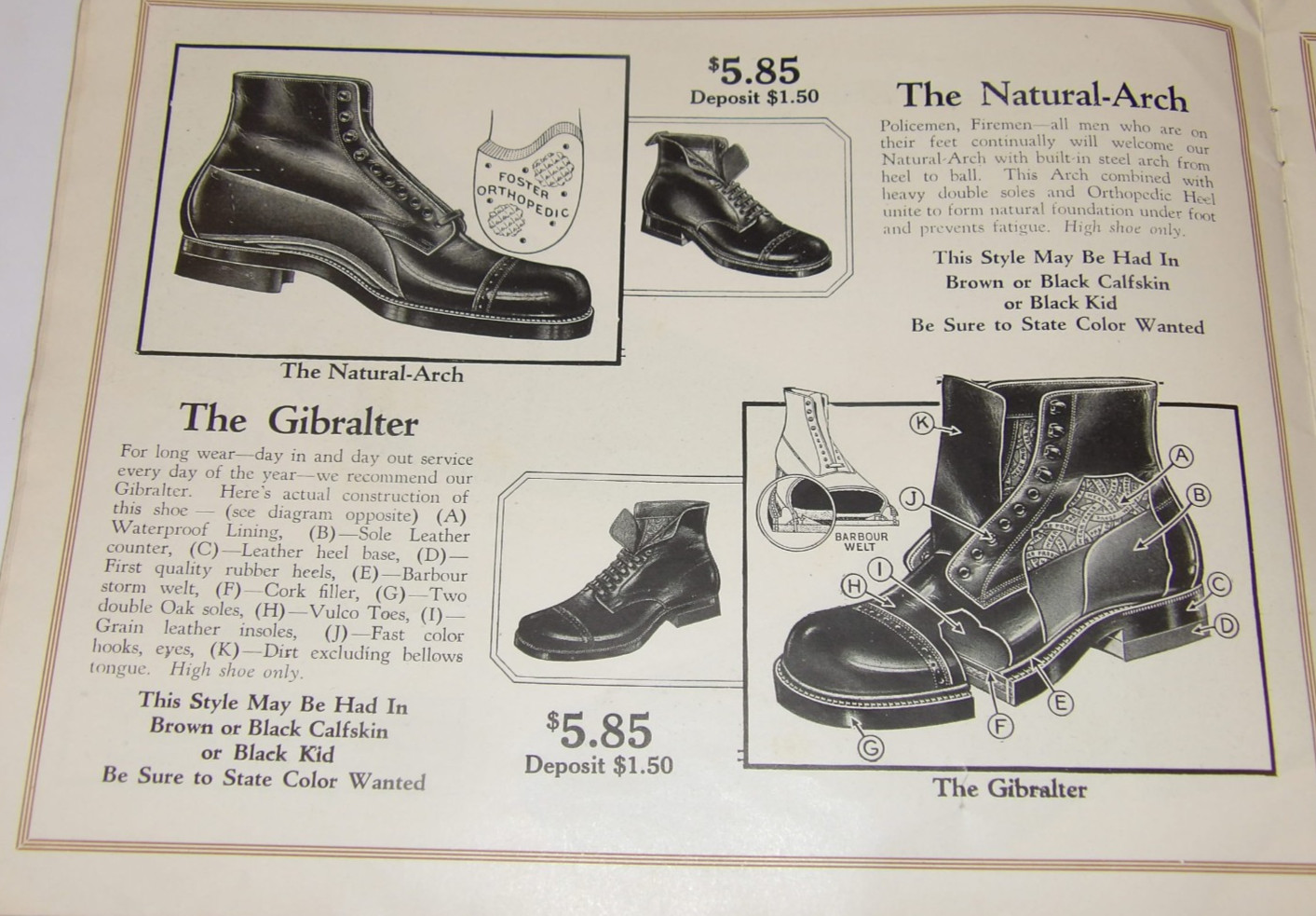 VINTAGE 1926 MEN'S & WOMEN'S SHOE CATALOG! BOOTS! PICTURES & PRICES! WORK/DRESS!