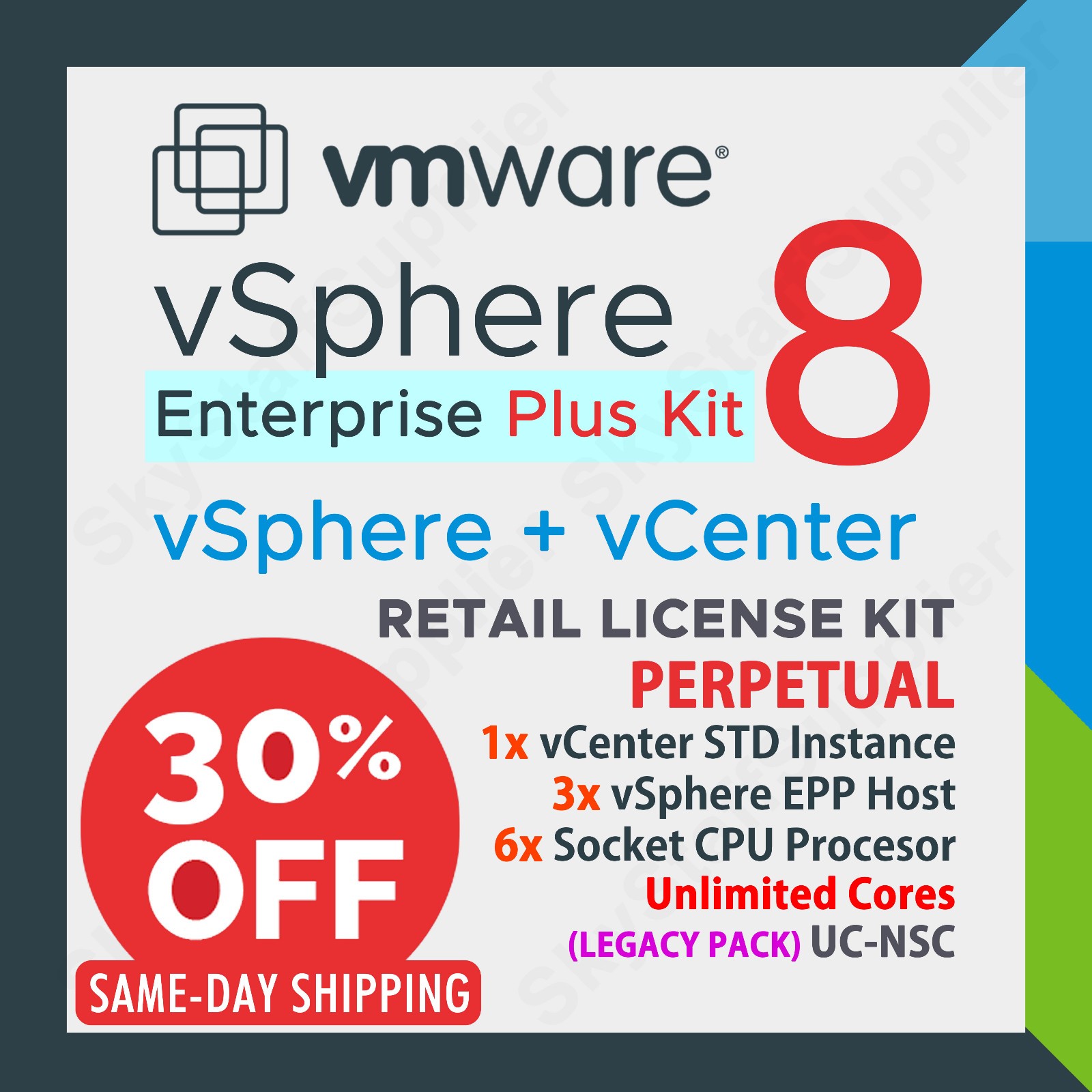 Vmware vSphere v. 8 ENTERPRISE Plus BUNDLE KIT vCenter STD + 3 Host vSphere EP