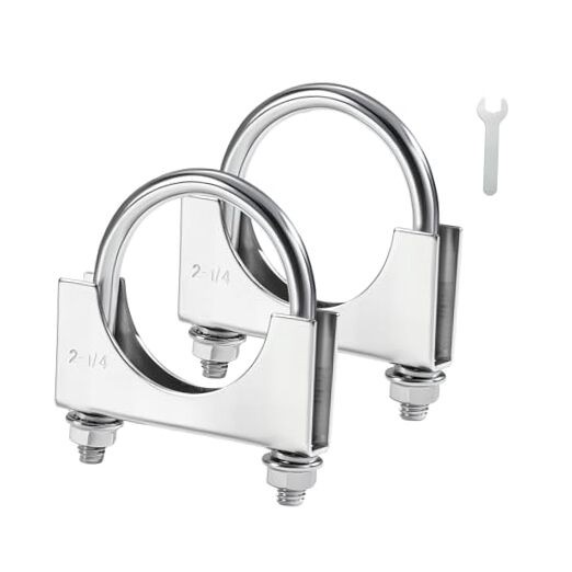 Heavy Duty U Bolt Exhaust Clamp 1/4 Inch Stainless Steel U Muffler 2.25" 2
