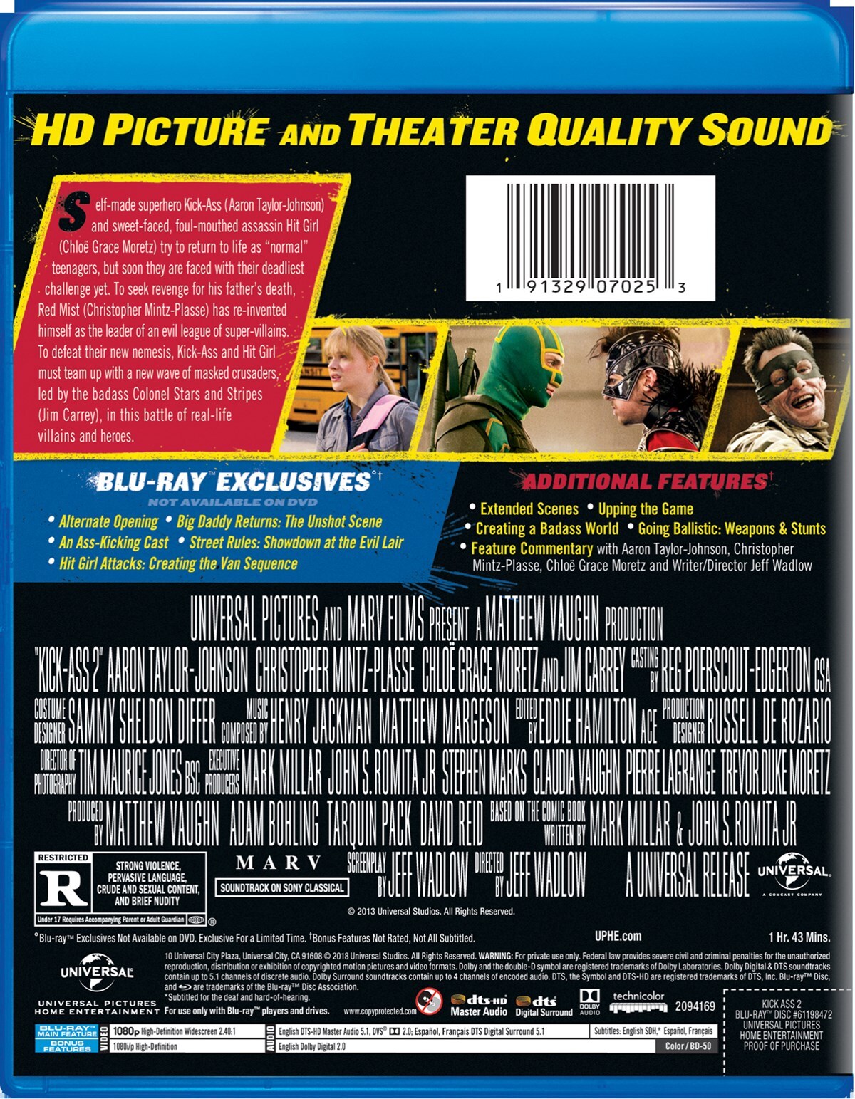 Kick-Ass 2 Blu-ray Chloë Grace Moretz NEW