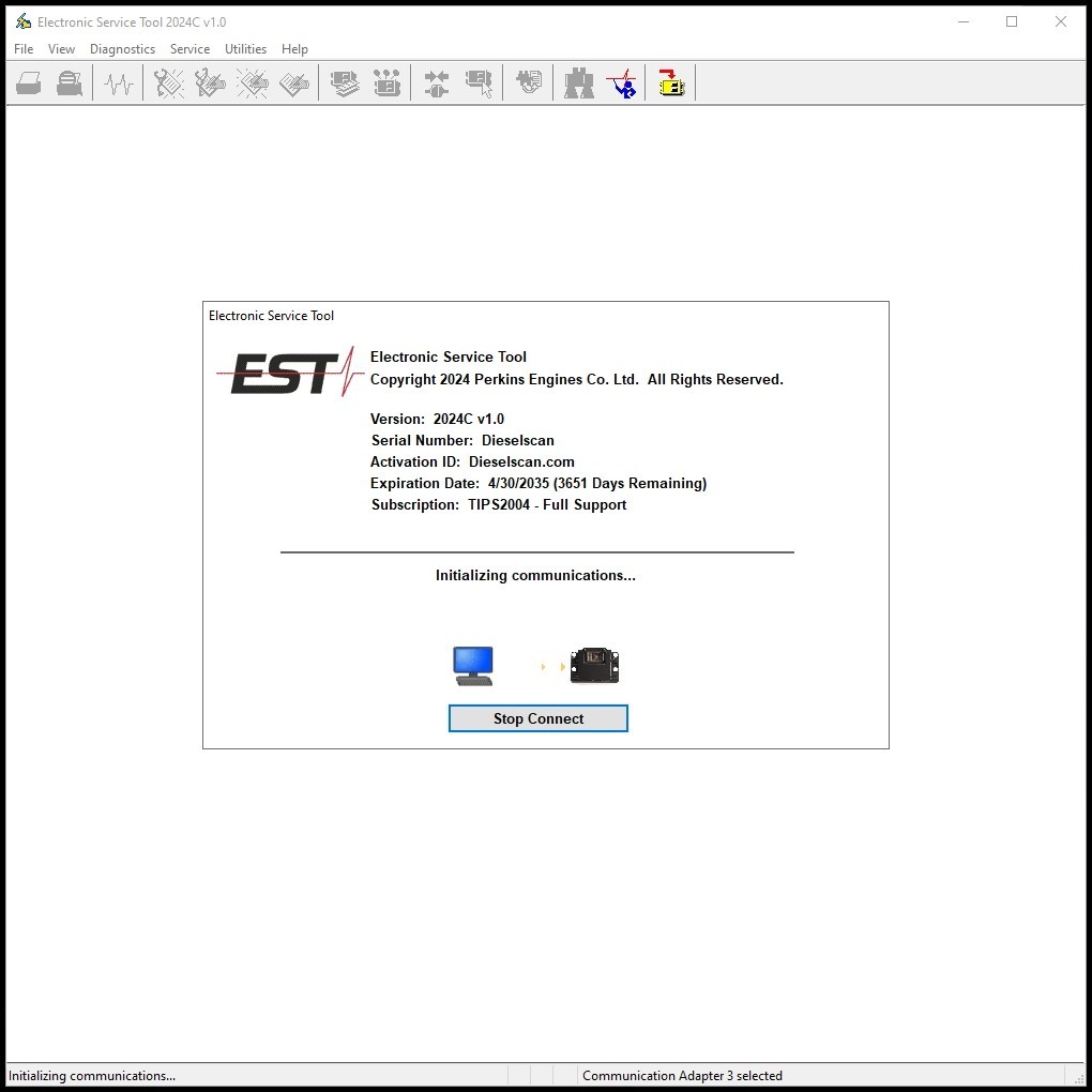 for Perkins EST 2024C OEM Diagnostics